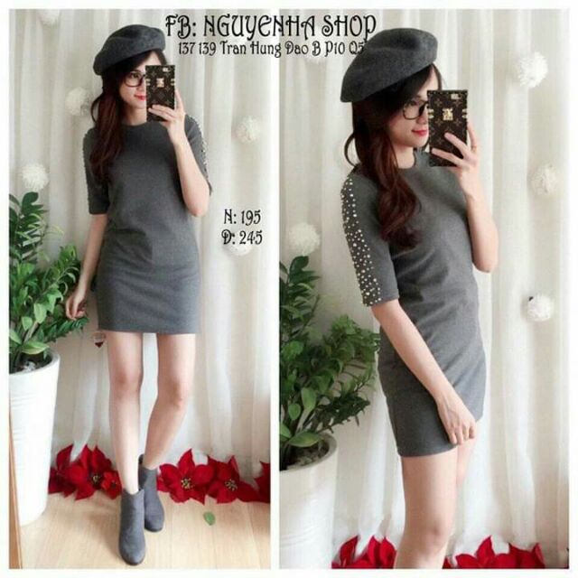 Áo đầm ôm body tay lỡ