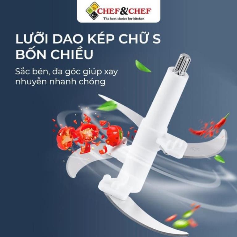 MÁY XAY THỊT XAY THỰC PHẨM ĐA NĂNG CỐI INOX LOẠI 2L