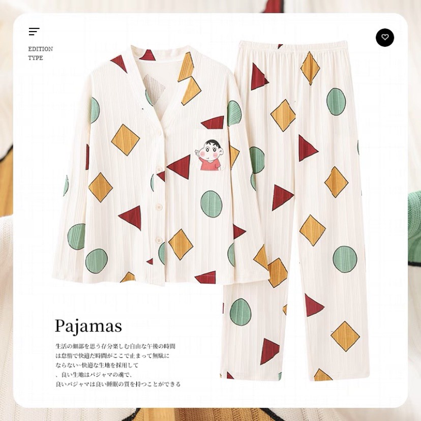 Bộ Ngủ Dài Tay Pyjama Cổ Chữ V Túi Chất Cotton Hàng Đẹp Form Chuẩn Bộ Sau Sinh Chất Đẹp