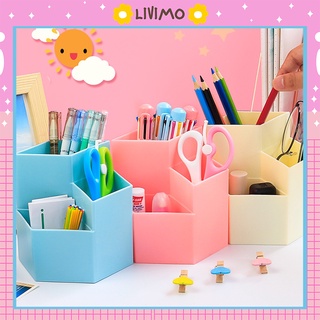 Kệ bút đa năng nhiều ngăn đựng bút để bàn livimo kb05