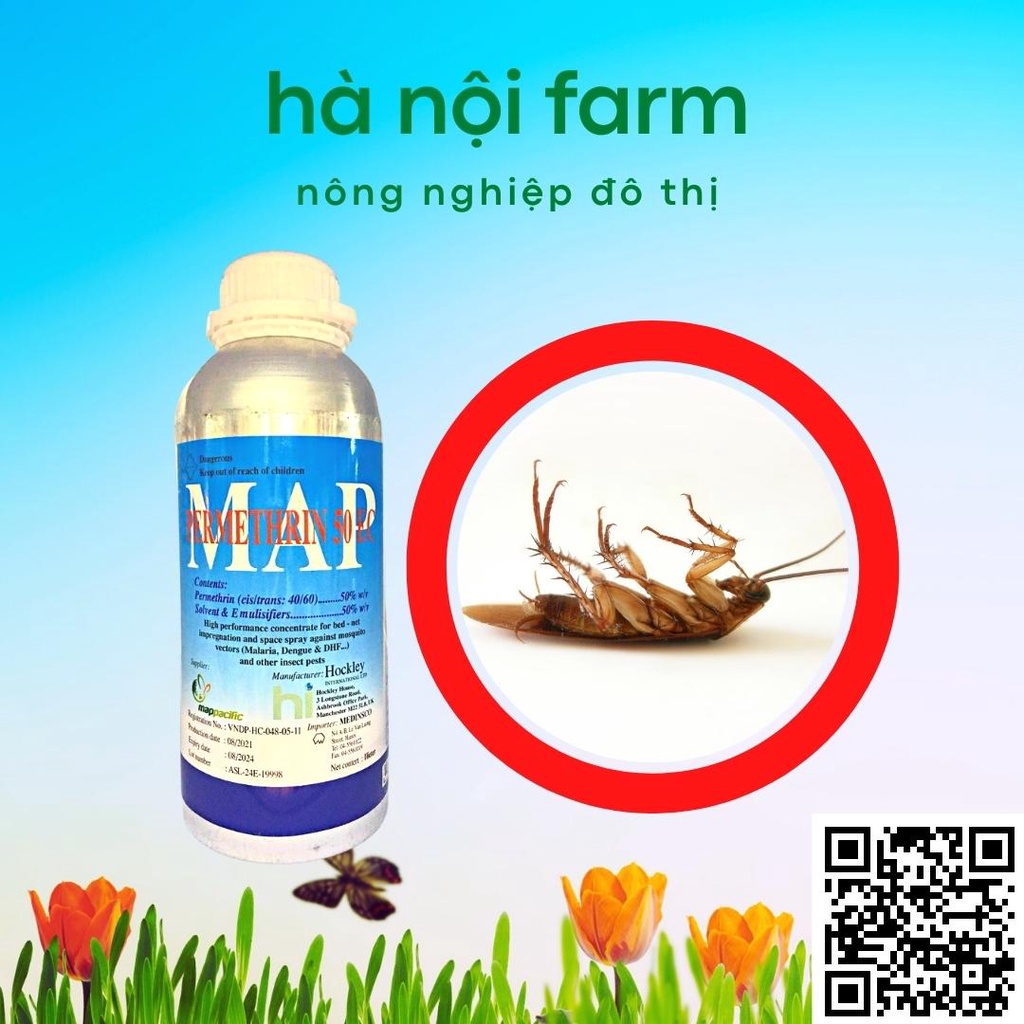 Thuốc Diệt côn trùng Permethrin 50EC chai nhôm 500 ml