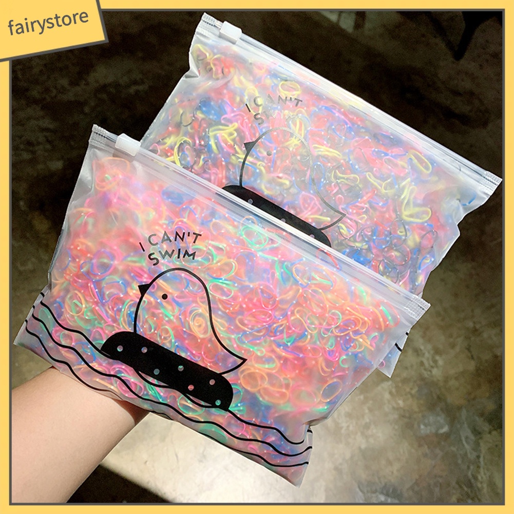 Bộ 1000 dây thun buộc tóc co giãn nhiều màu sắc cho nữ