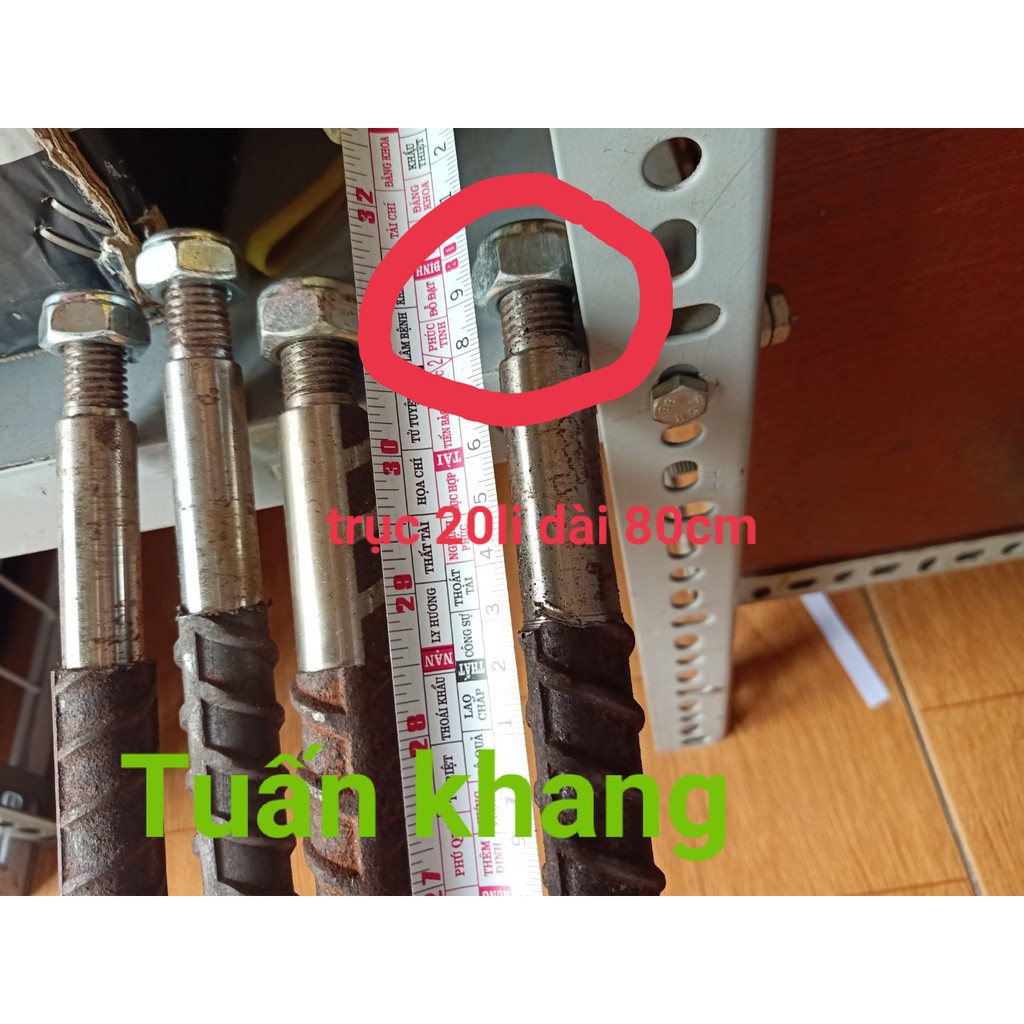 Trục xe đẩy 20li dài 80cm