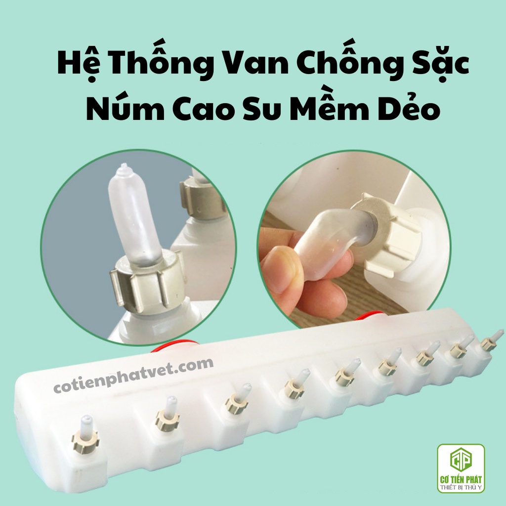 Bình bú sữa heo con, giải pháp cho lợn con mất mẹ, đẻ nhiều, lợn con cai sữa loại 9 núm vú cao cấp