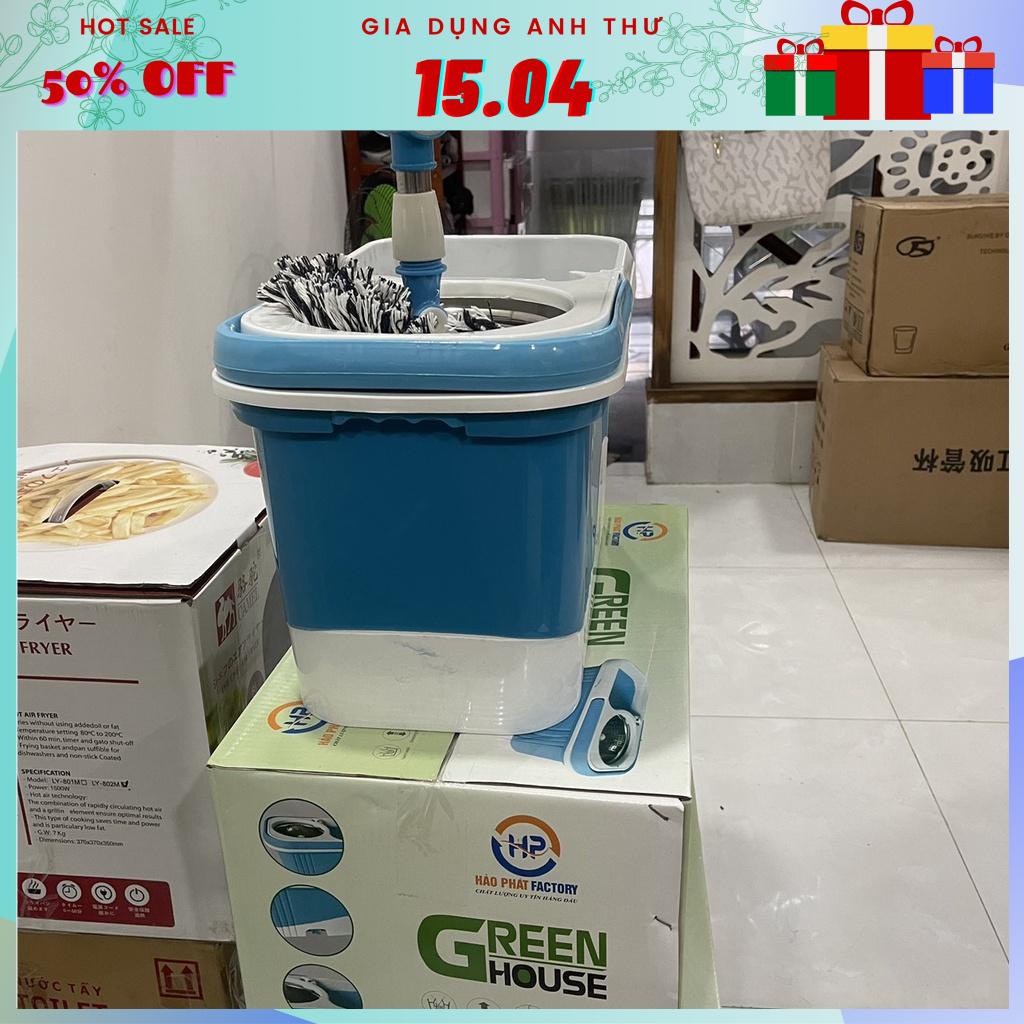 BỘ LAU NHÀ XOAY 360 ĐỘ CÓ BÁNH XE TẶNG KÈM BÔNG LAU BLN-BX-PULITO