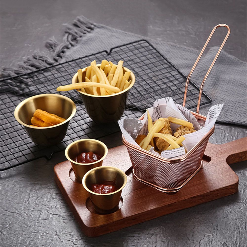 NORMAN Chén đựng nước chấm bằng thép không gỉ có thể tái sử dụng cho nhà hàng/quán bar