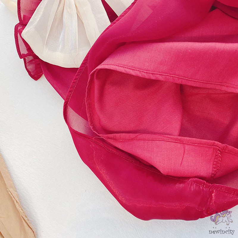 Đầm Thắt Nơ Phong Cách Thời Trang Hàn Quốc Cho Bé Gái