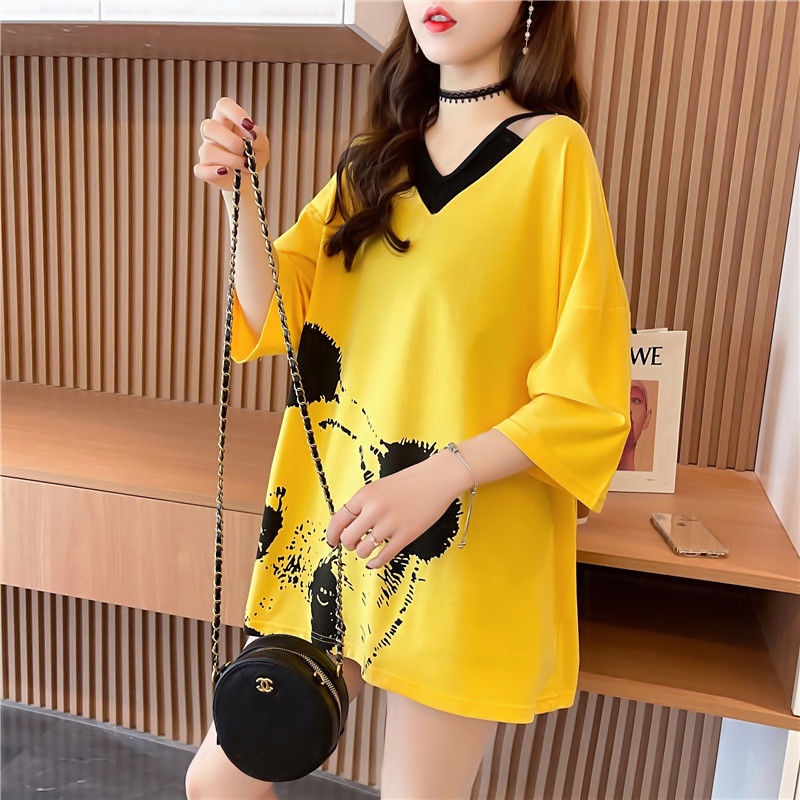 Áo thun áo phông nữ from rộng chất cotton co giãn size tới 70kg | BigBuy360 - bigbuy360.vn