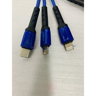 CÁP SẠC ĐA NĂNG 3 ĐẦU LIGHTNING TYPE C VÀ MICRO USB