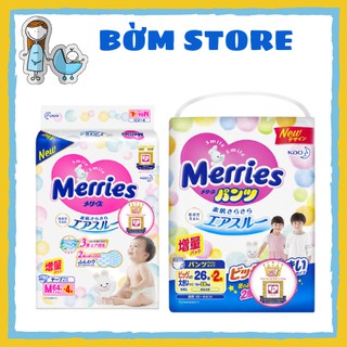 [GIÁ CỰC RẺ] Tã Bỉm Merries Quần/Dán Nội Địa Nhật Chính Hãng Đủ Size NB96/S88/M68/M64/L58/L50/XL44/XXL28
