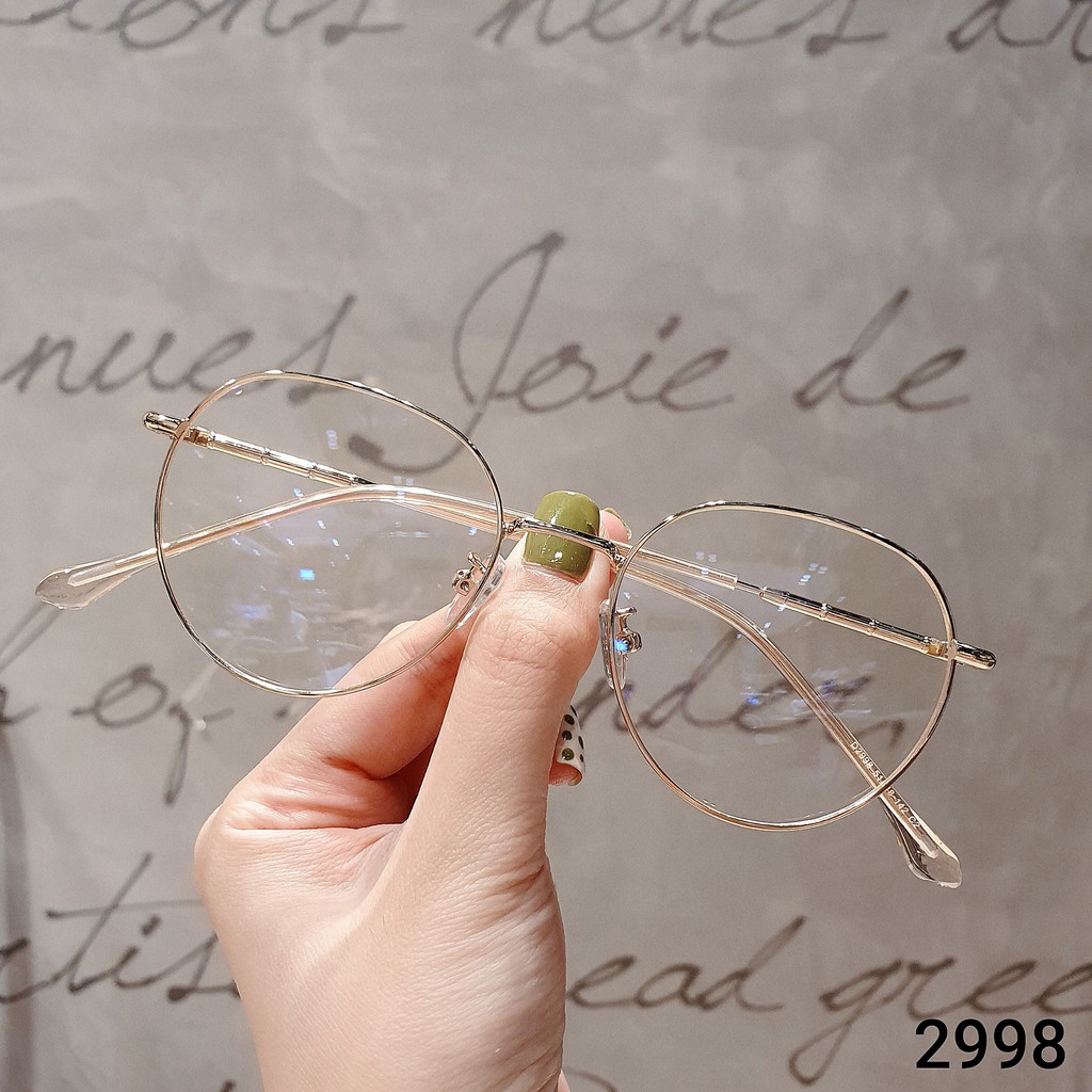 Gọng kính cận nữ Lilyeyewear kim loại, mắt tròn, nhiều màu trẻ trung mã 2998 | BigBuy360 - bigbuy360.vn