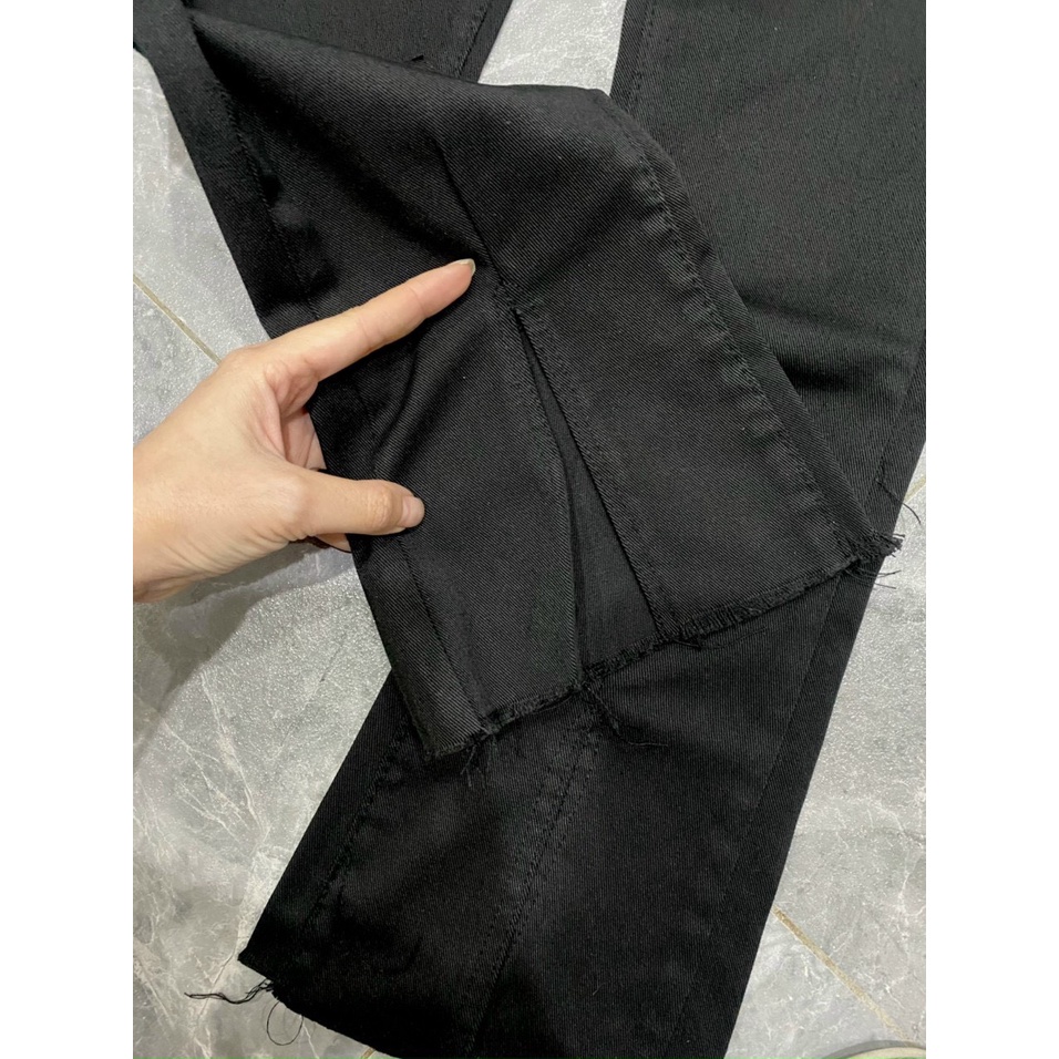 Quần bò nữ xẻ gấu,quần jean uống loe xẻ dáng ôm chất co dãn - kameco