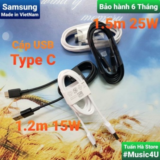 Cáp sạc nhanh usb type c 15w và 25w cho samsung s8 s9 s10 note 9 9 10 tuấn hà store