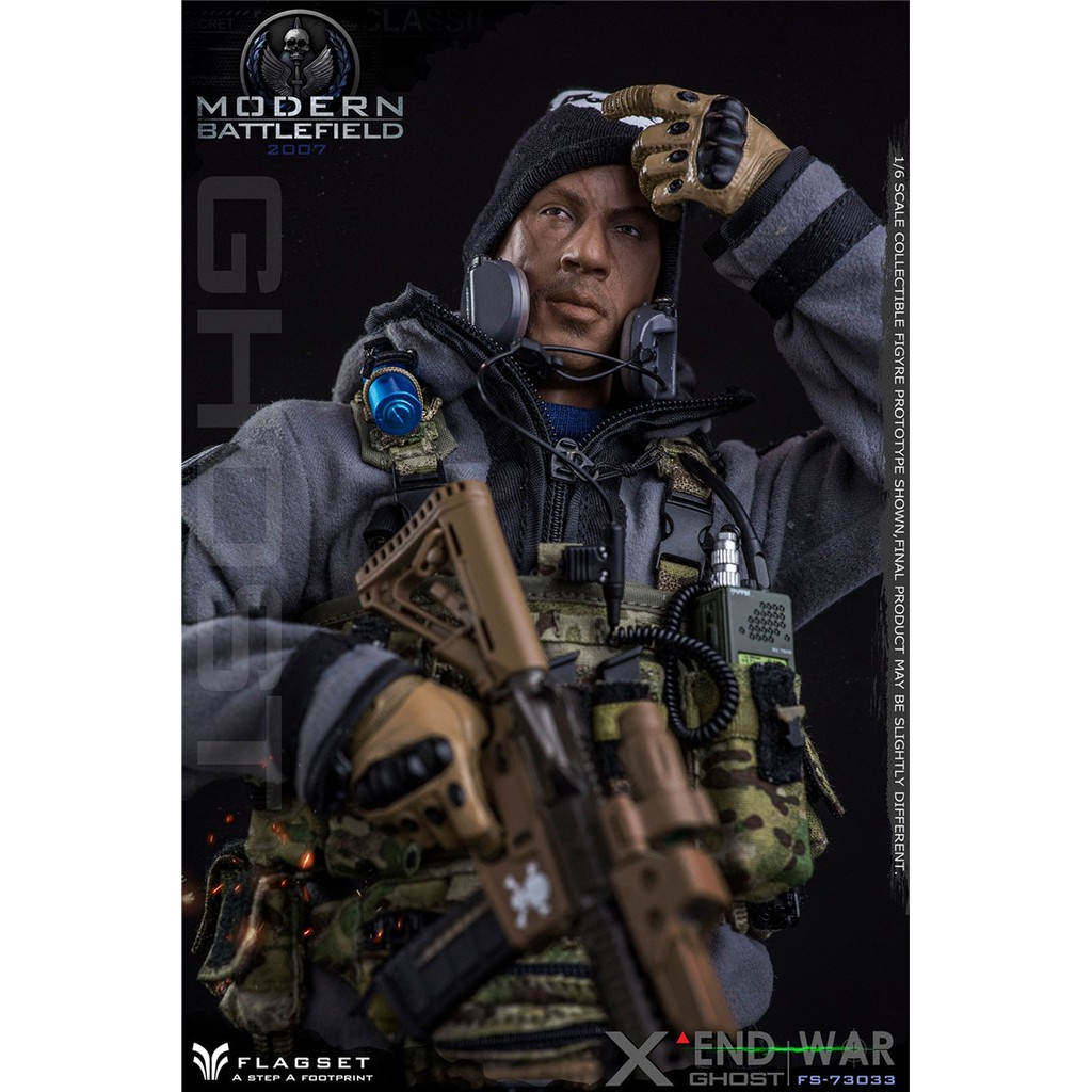 Mô hình lính nam 1:6 Flagset FS73033 End War Ghost X chính hãng, nguyên SEAL