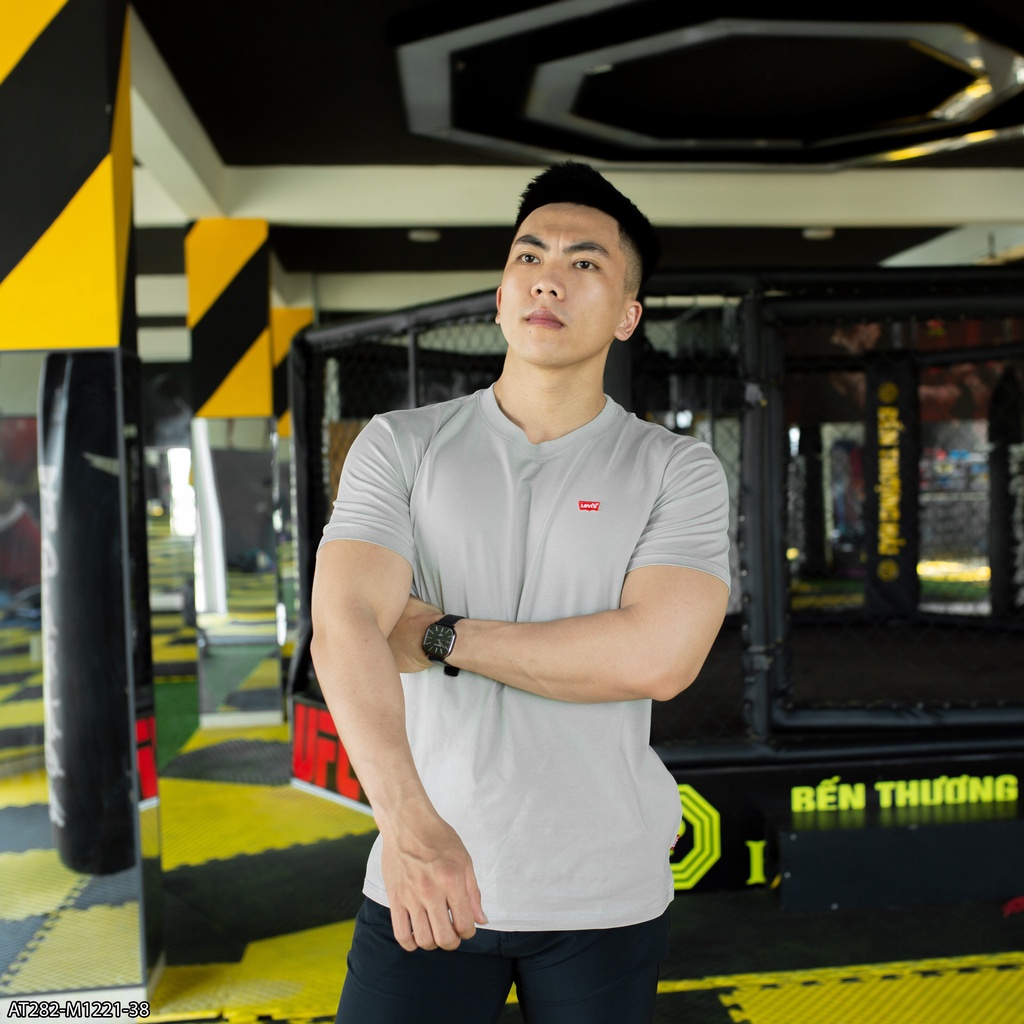 Áo Thun Nam LEVIS AT282 100% Cotton - áo thun nam thêu logo trước