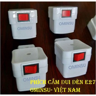 Phích cắm đui đèn E27 Ominsu vuông