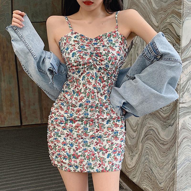 Đầm Hai Dây Họa Tiết Hoa Phong Cách Retro Quyến Rũ | BigBuy360 - bigbuy360.vn