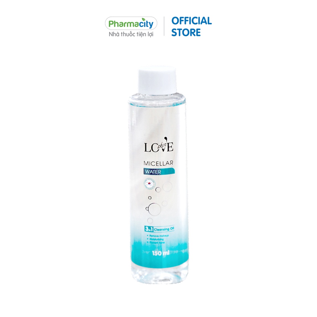 Nước tẩy trang Pharmacity màu xanh Love Skin - dành cho Da Dầu 150ml