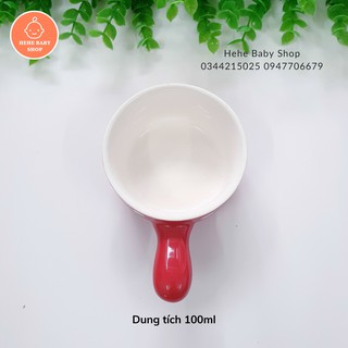 Bát Chén Sứ Ăn Dặm Hình Gáo Chấm Bi Cho Bé 100ml