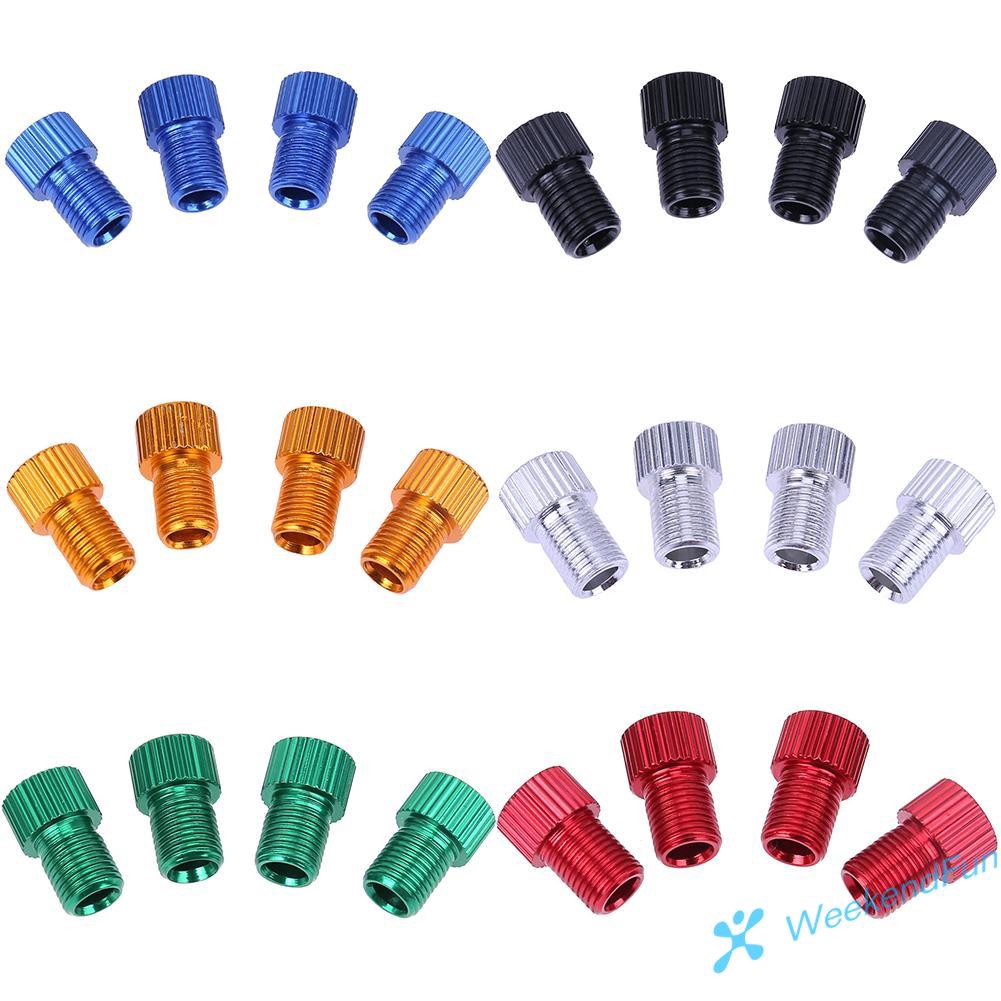 Bộ 4 đầu chuyển đổi van xe đạp Presta sang shrader chuyên dụng