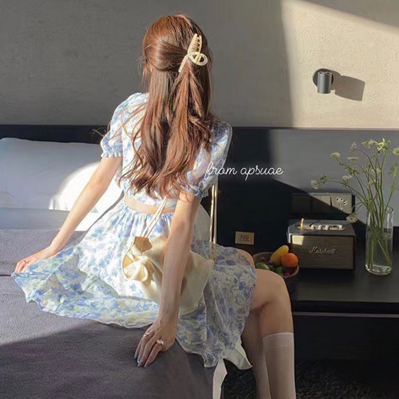 Đầm XINLANYASHE phong cách thần tiên cổ tích mori cho nữ váy thiết kế tay bồng