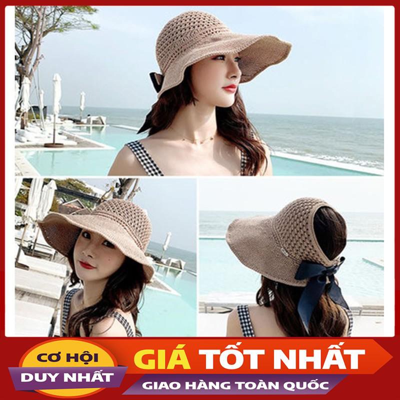 Mũ Cói Nửa Đầu Thắt Nơ Phong Cách Hàn Quốc MC12 -Violet_Store