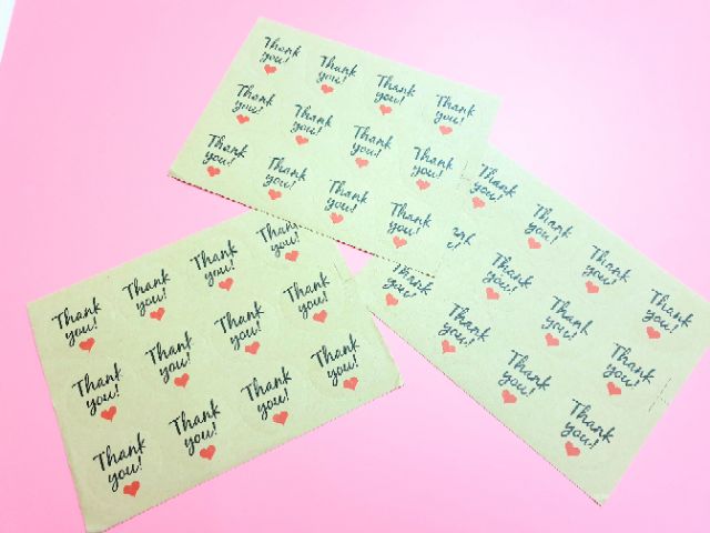 Set 12 tem nhãn cảm ơn dành cho các shop