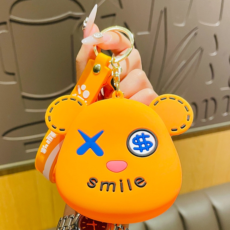 Móc Khóa Silicone Hình Gấu Sáng Tạo Thời Trang