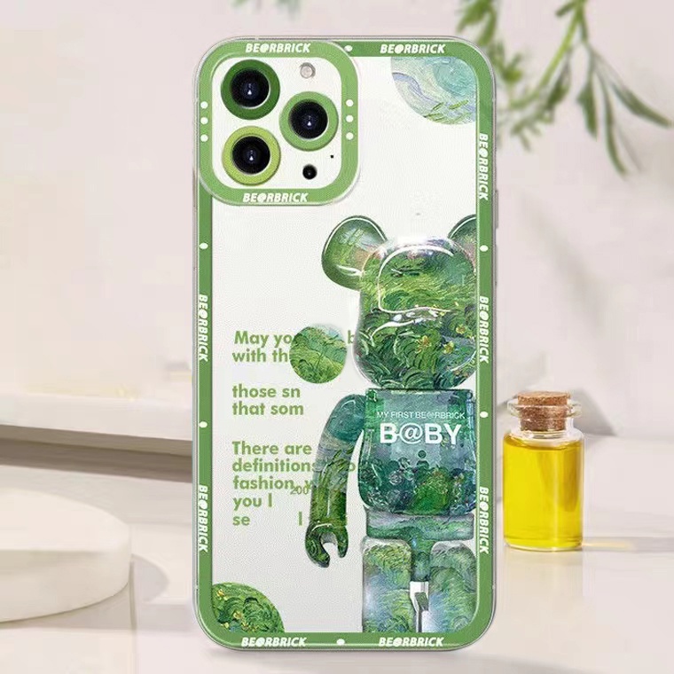 Ốp Điện Thoại Silicone Mềm Trong Suốt Chống Sốc In Hình Gấu Dễ Thương Cho iPhone 13 12 11 Pro Max X XR Xs 8 PLUS 7 6S 6