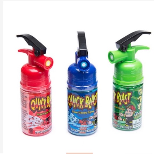 Lẻ 1 Chiếc Kẹo đồ chơi hình bình xịt chua bình cứu hỏa Quick Blast