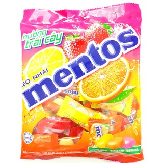 Gói 40 kẹo nhai mentos trái cây fruit mix 108g