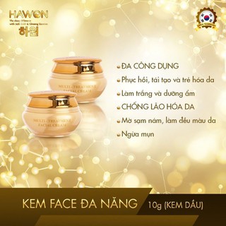 Kem face đa năng tinh chất vàng và nhân sâm HAWON 10g (Dầu)