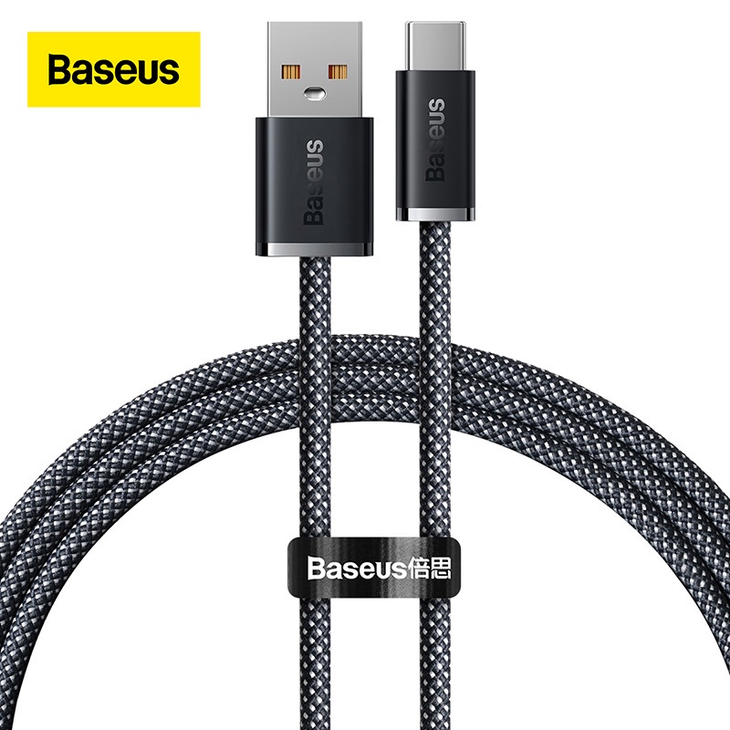 Dây cáp sạc nhanh BASEUS 100W 6A USB Type C dành cho Samsung S22 S21 Ultra Xiaomi Mi 10