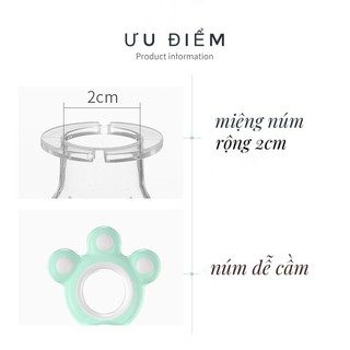 Túi nhai ăn dặm cho bé Misuta, núm nhai ăn trái cây, hoa quả chống hóc cho trẻ SAMI KIDS