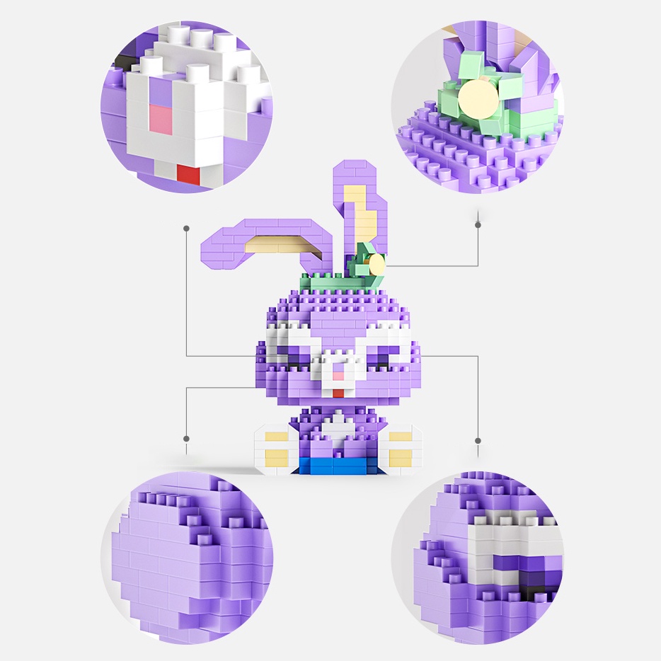 Đồ chơi lắp ráp BP MART mô hình nhân vật hoạt hình dễ thương tự lắp thủ công DIY cho trẻ