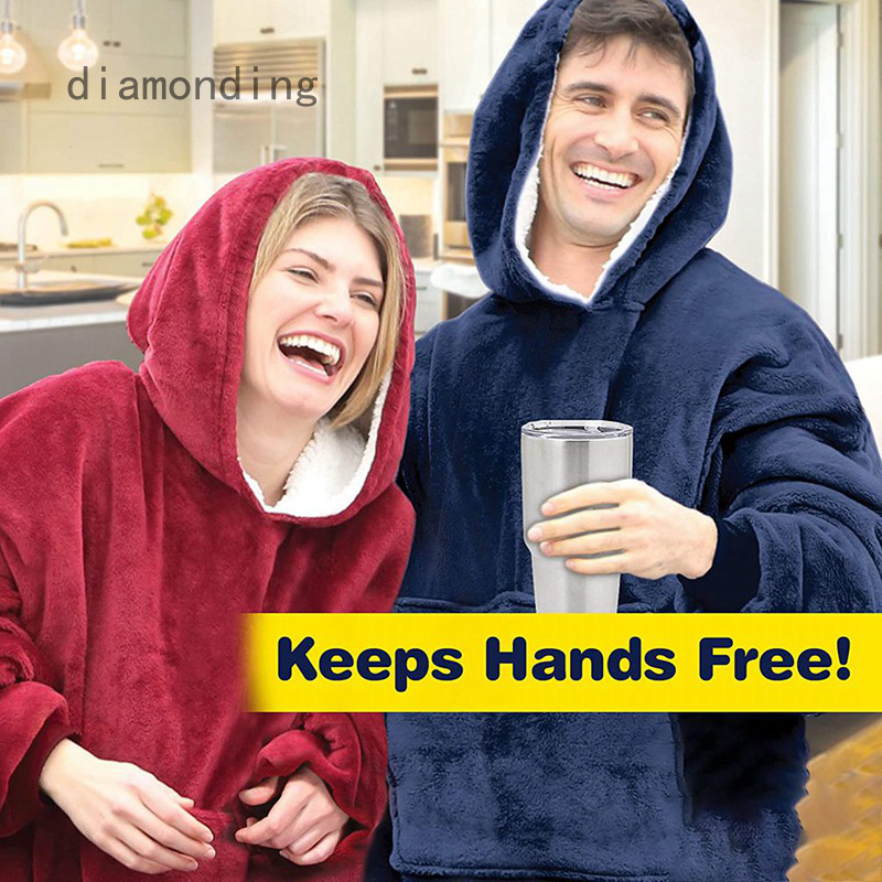 Áo Choàng Ngủ Dáng Dài Có Nón Trùm Đầu Giữ Ấm Mùa Đông Cho Cặp Đôi