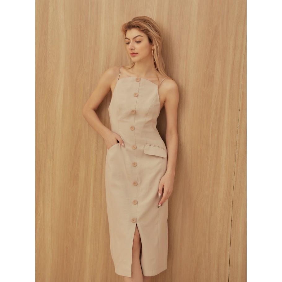 COCO SIN - Đầm 2 Dây Yếm Đính Nút | BigBuy360 - bigbuy360.vn