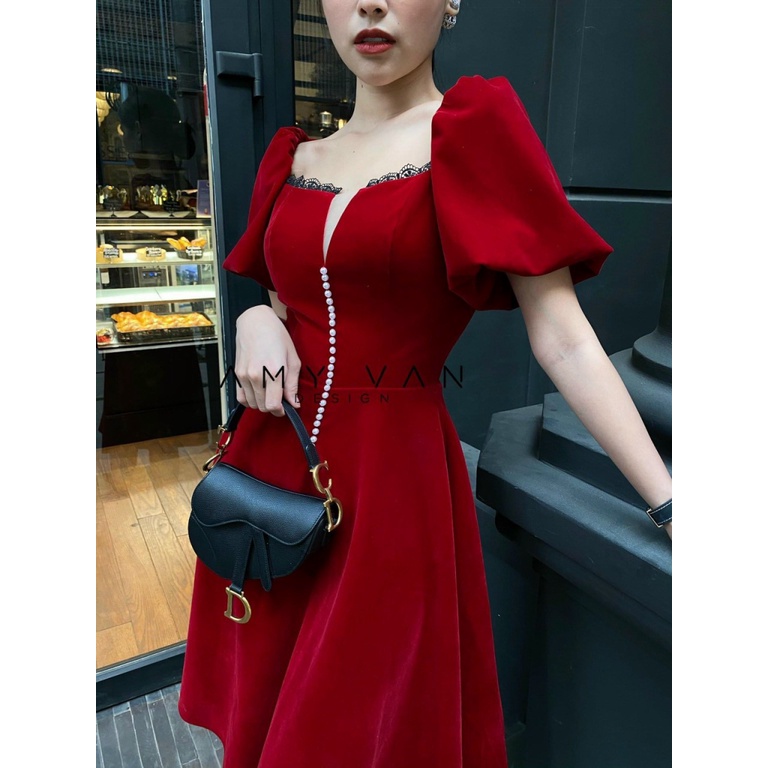 ĐẦM THIẾT KẾ NỮ DỰ TIỆC SANG CHẢNH CAO CẤP PU HHP FASHION