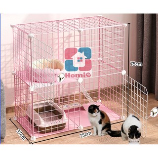 TẶNG KÈM 2 CHỐT NHỰA TẤM GHÉP LƯỚI SẮT MÀU TRẮNG – HỒNG LÀM CHUỒNG CHO PET