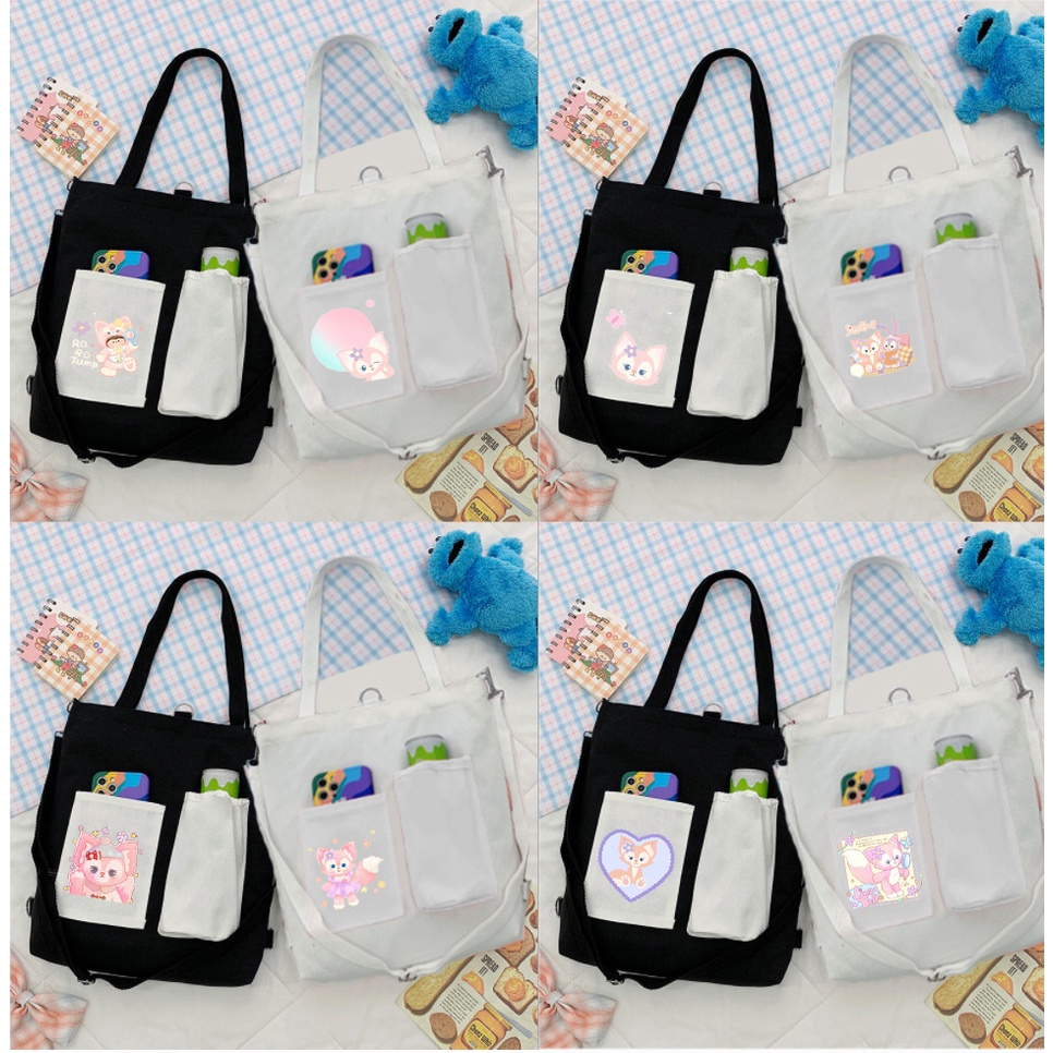 Túi Vải Tote Kiêm Balo phi hành gia TBL5 12 cung hoàng đạo ngựa thần siêu anh hùng gấu thỏ cherry lotso cáo lina stella