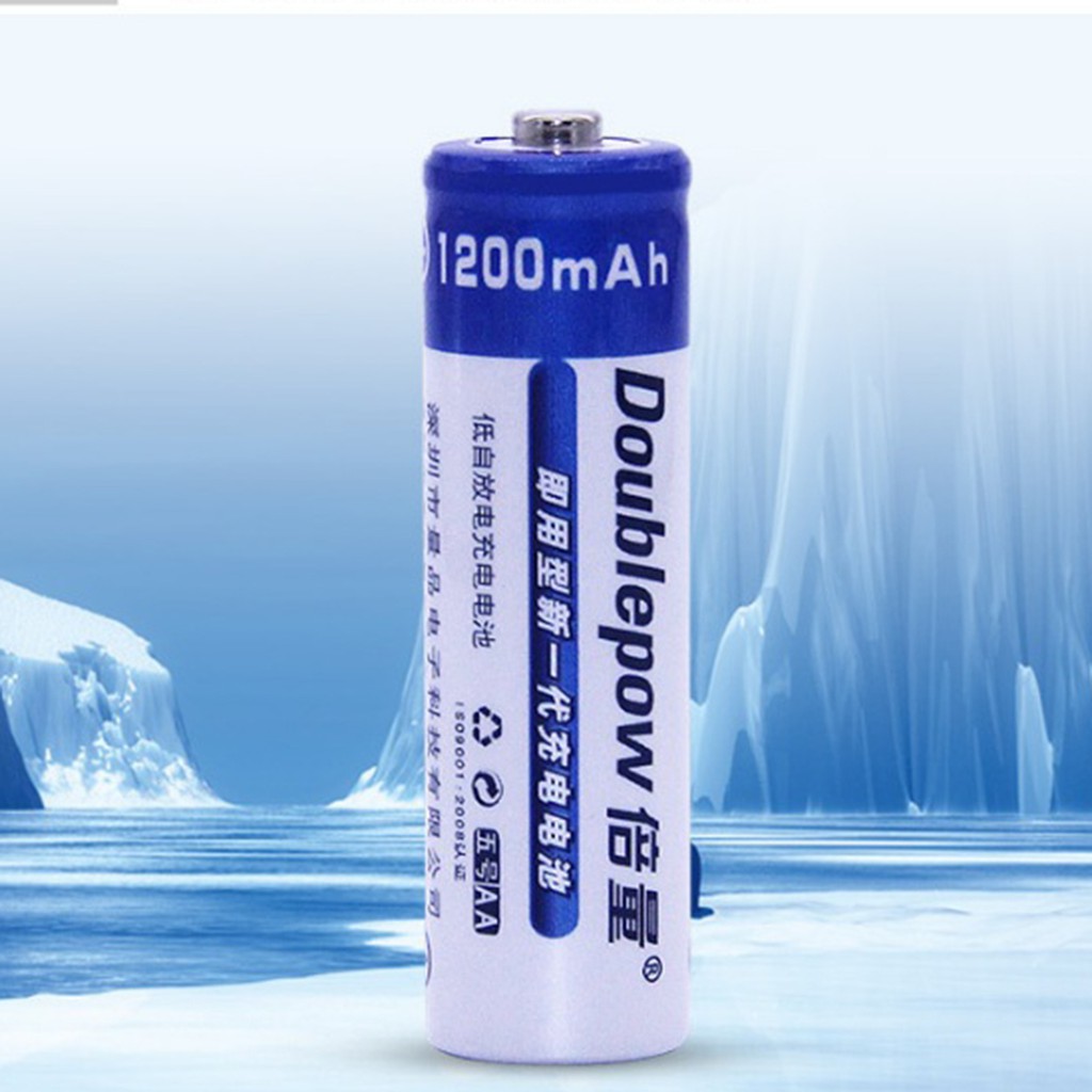 Hộp 4 viên pin tiểu sạc cao cấp AA Ni-MH 1200mAh Doublepow