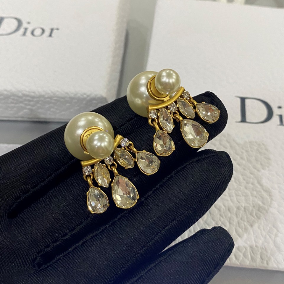 Khuyên Tai Tròn Khắc Chữ Dior Bằng Thép Titanium Thời Trang Cho Nữ