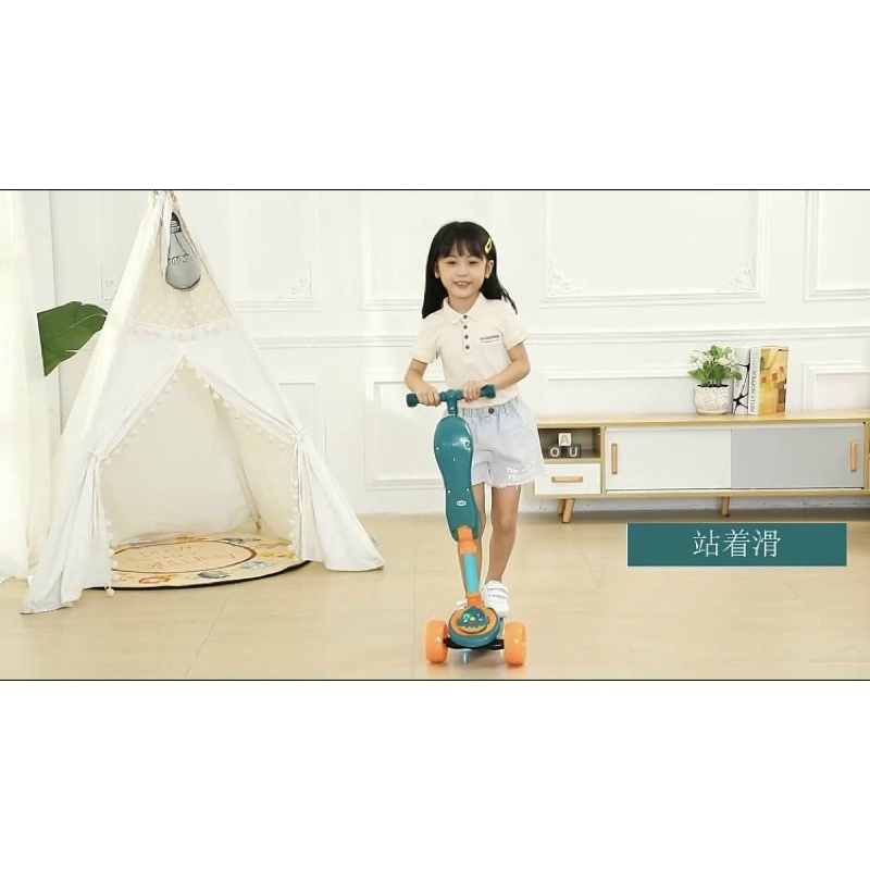 Xe trượt Scooter gà 2 in 1, có nhạc có đèn