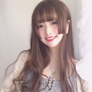 Bộ Tóc Giả Nữ Xoăn Dài Mái Ngố Phong Cách Lolita