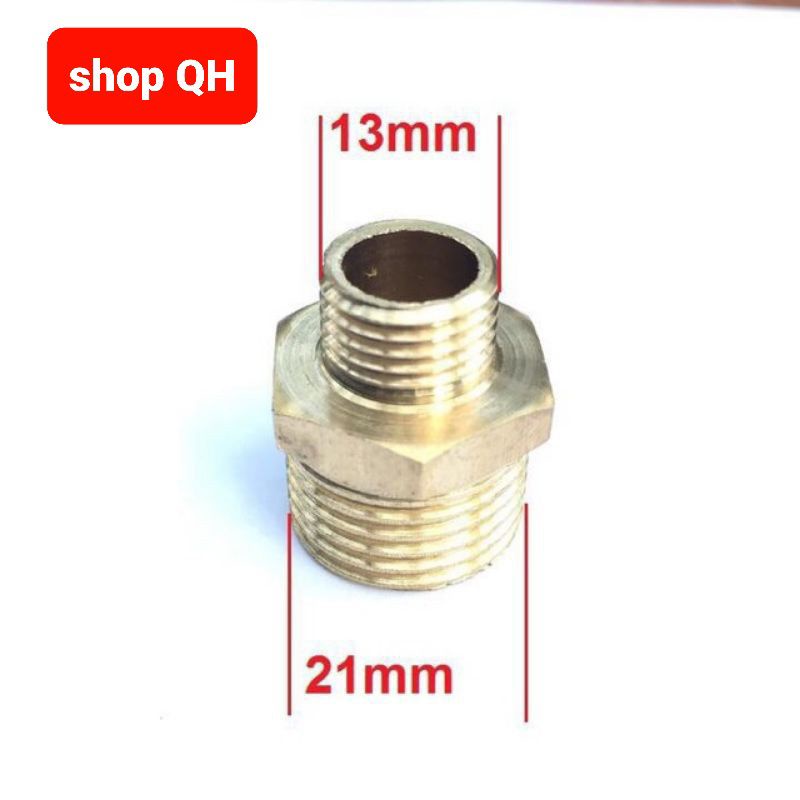 Kép 21mm thu 13mm, Kép thu ren ngoài 21mm sang 13mm ren ngoài