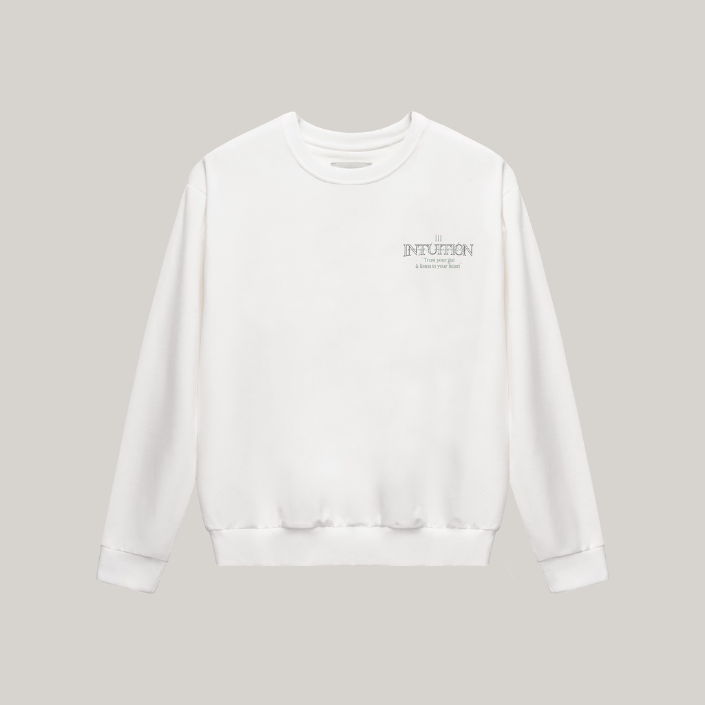 Áo Nỉ Trắng Dài Tay Nam UNICUS Angel Number Sweater