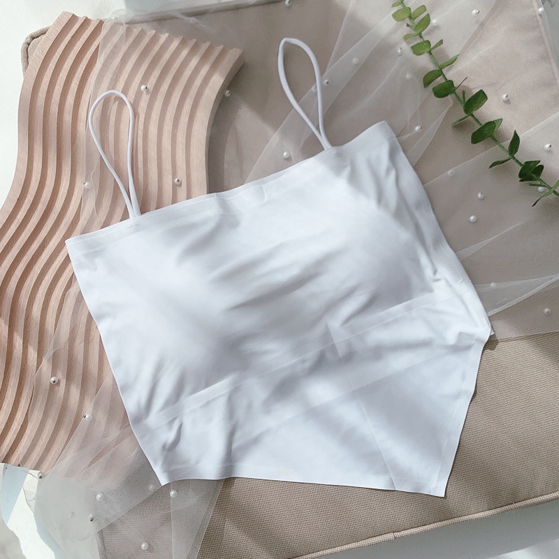 Áo Lót Không Gọng Đệm Mỏng Cao Cấp Nâng Ngực, Áo Bra Su Đúc 2 Dây Không Đường May Mềm Min Mỏng Mát - 8136