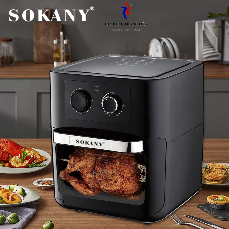 Nồi Chiên Không Dầu Sokany 10L Công Suất Lớn 1700W Với Công Nghệ Nướng Chân Không Bảo Hành 12 Tháng Hàng Chính Hãng