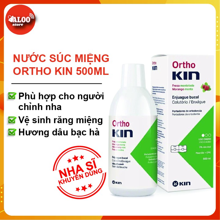 Nước súc miệng cho răng niềng Ortho Kin 500ml