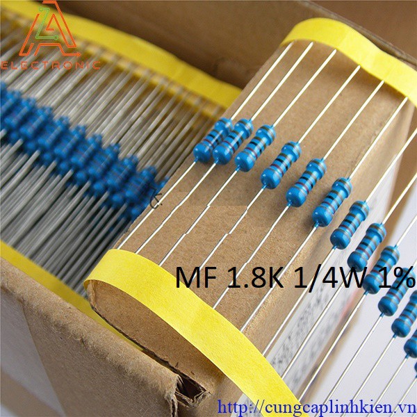 Điện trở MF 1.8K 1/4W 1% Chân đồng   T1-C6